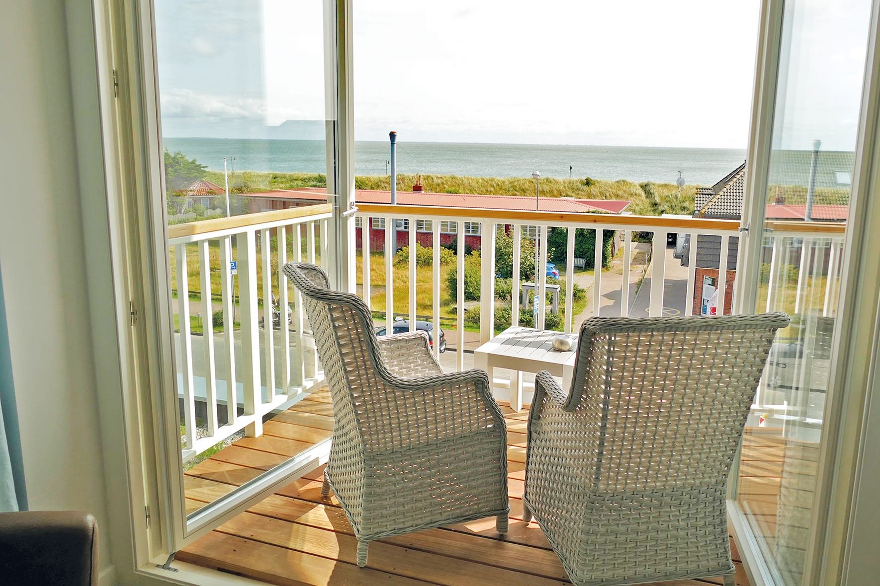 Blick auf's Meer Foto zeigt den Blick vom Hotelzimmer auf das Meer von Sylt