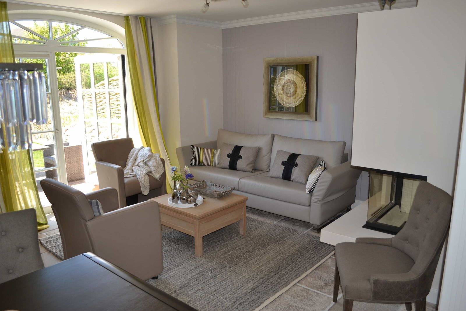 Ferienwohnung Sylt Reetdach Rantum Wohnzimmer