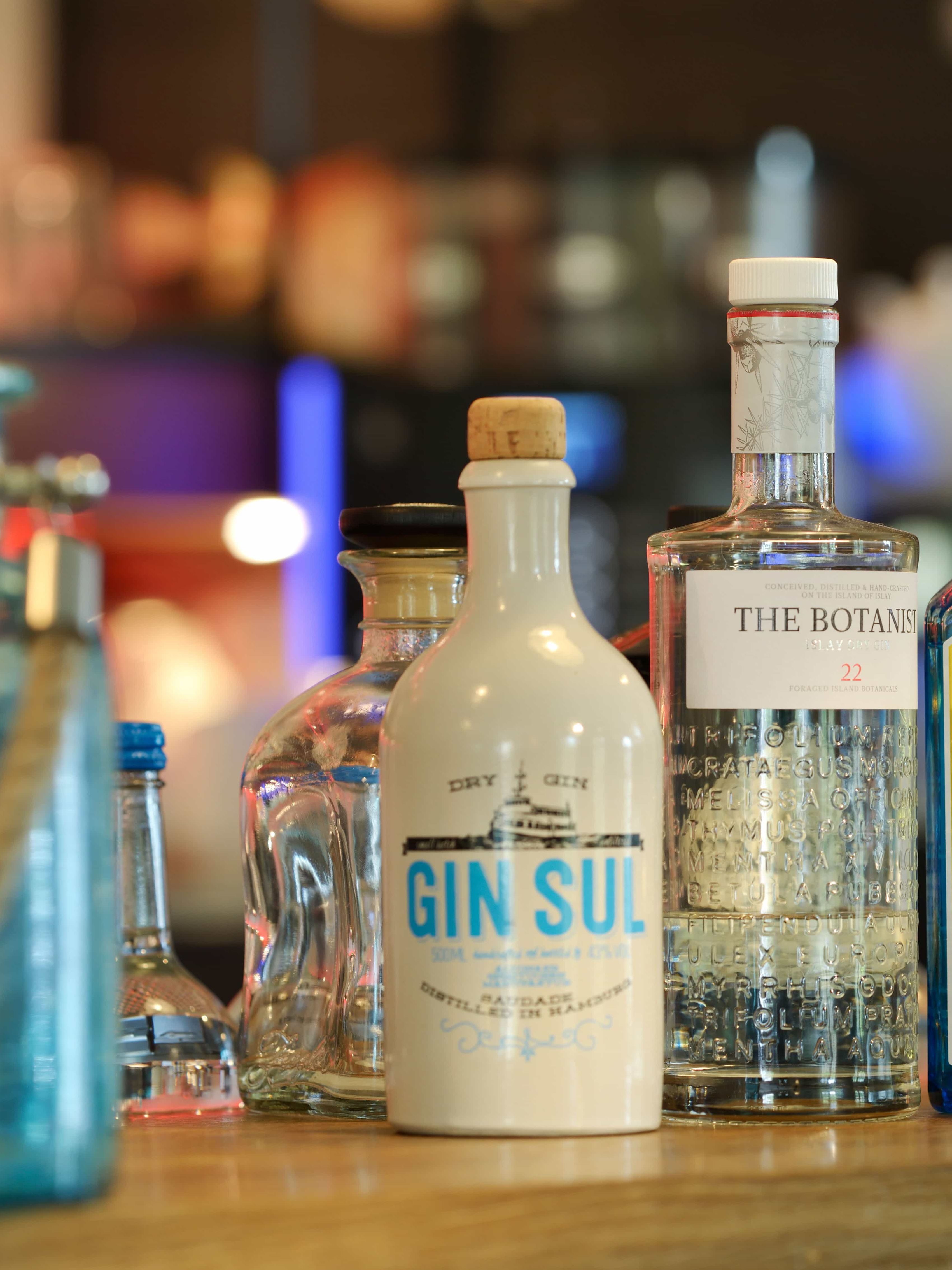 Ginauswahl im Restaurant & Weinbar Coast in Rantum auf Sylt